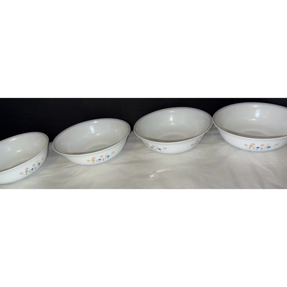 Arcopal Coupe Cereal Bowl Pastoral‎ Set 4 White 6